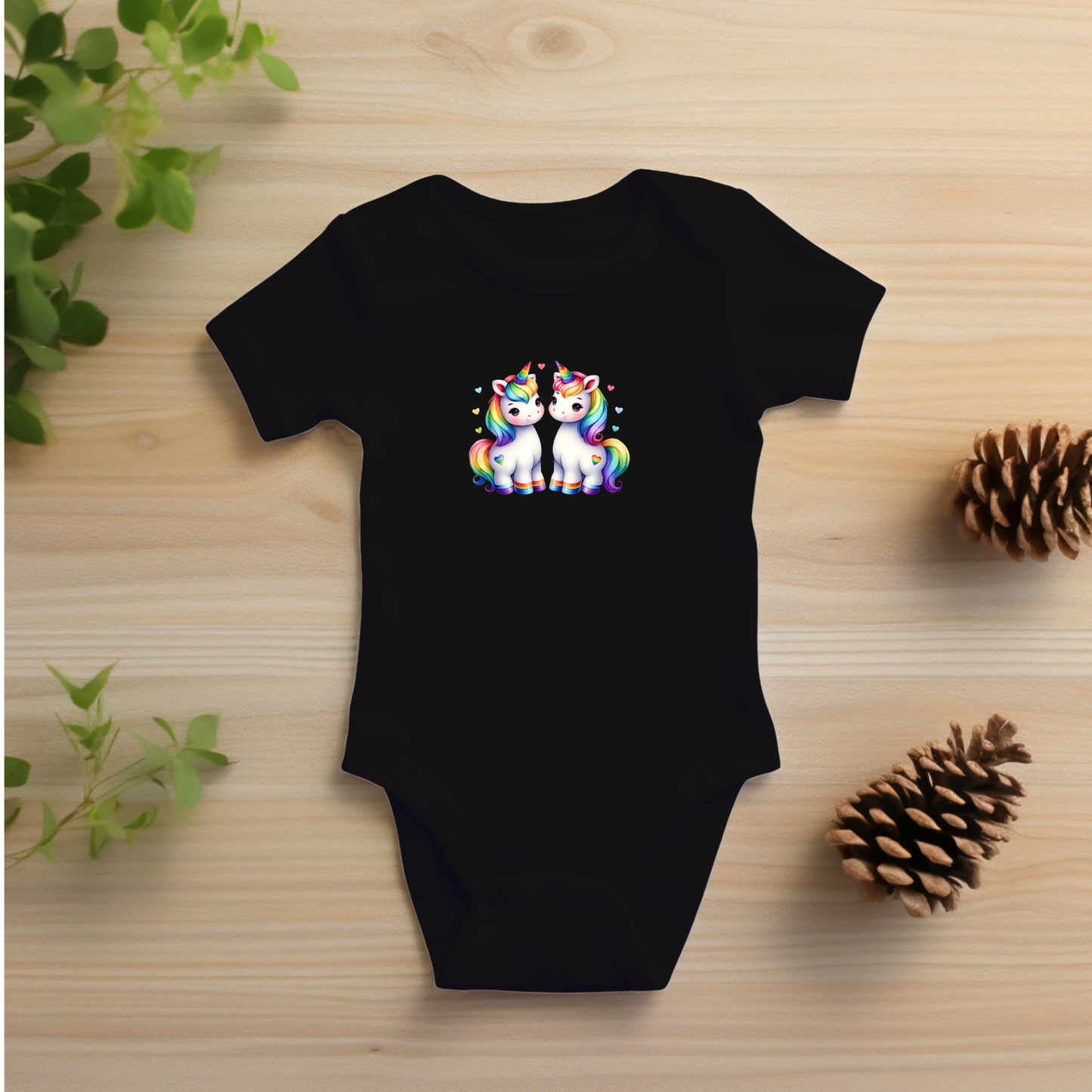 Onesie - Playful Rainbow Unicorns