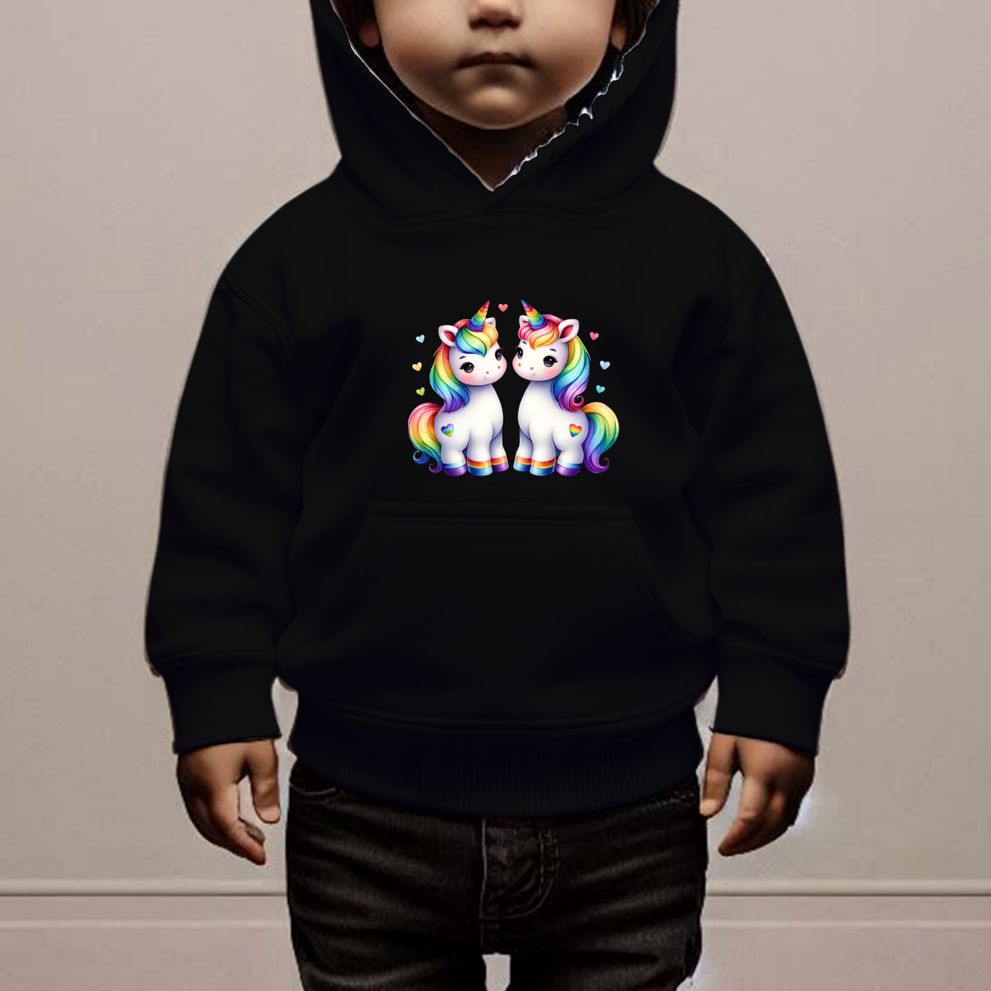 Rainbow Unicorns Toddler Hoodie