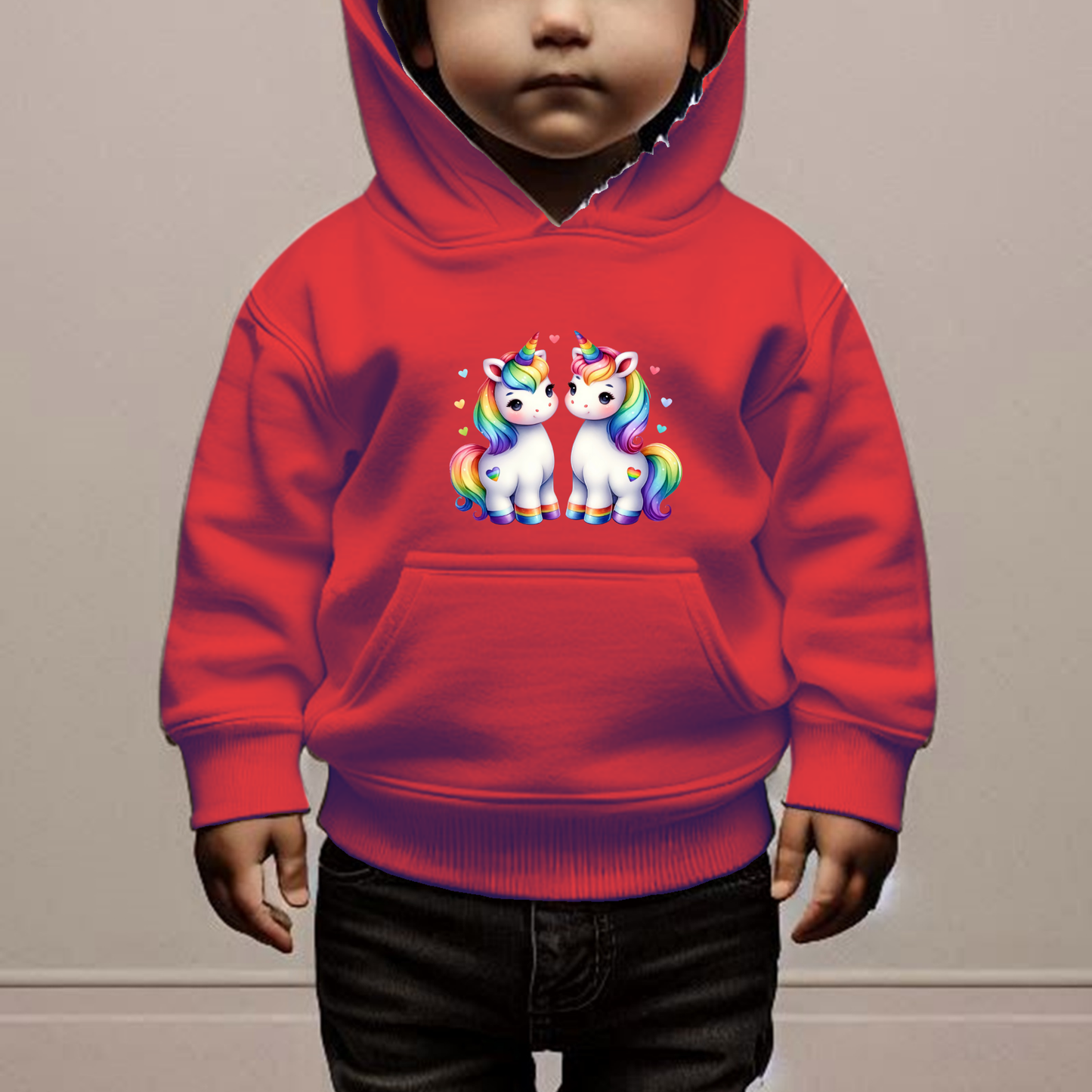 Rainbow Unicorns Toddler Hoodie
