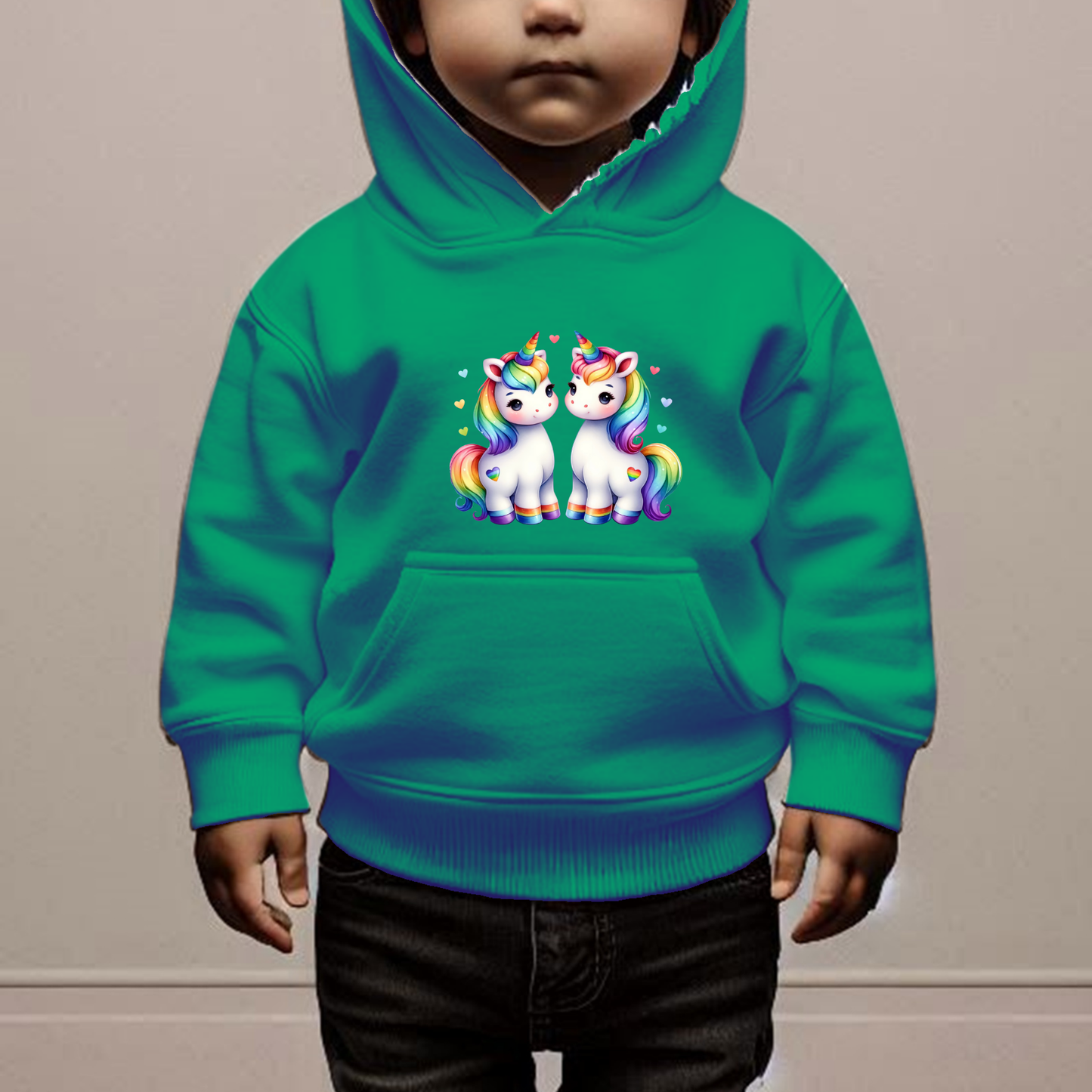 Rainbow Unicorns Toddler Hoodie