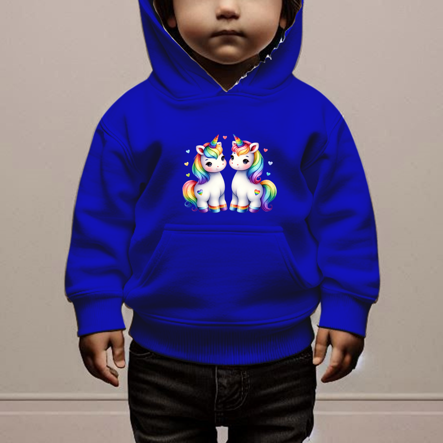 Rainbow Unicorns Toddler Hoodie