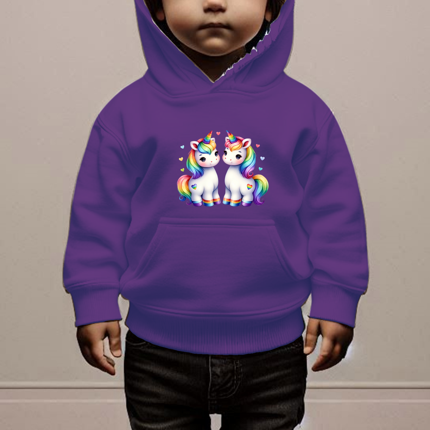 Rainbow Unicorns Toddler Hoodie