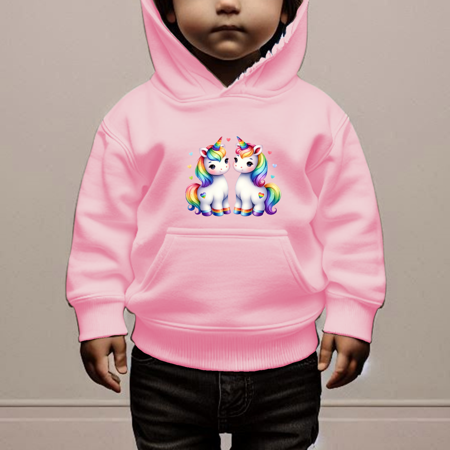 Rainbow Unicorns Toddler Hoodie