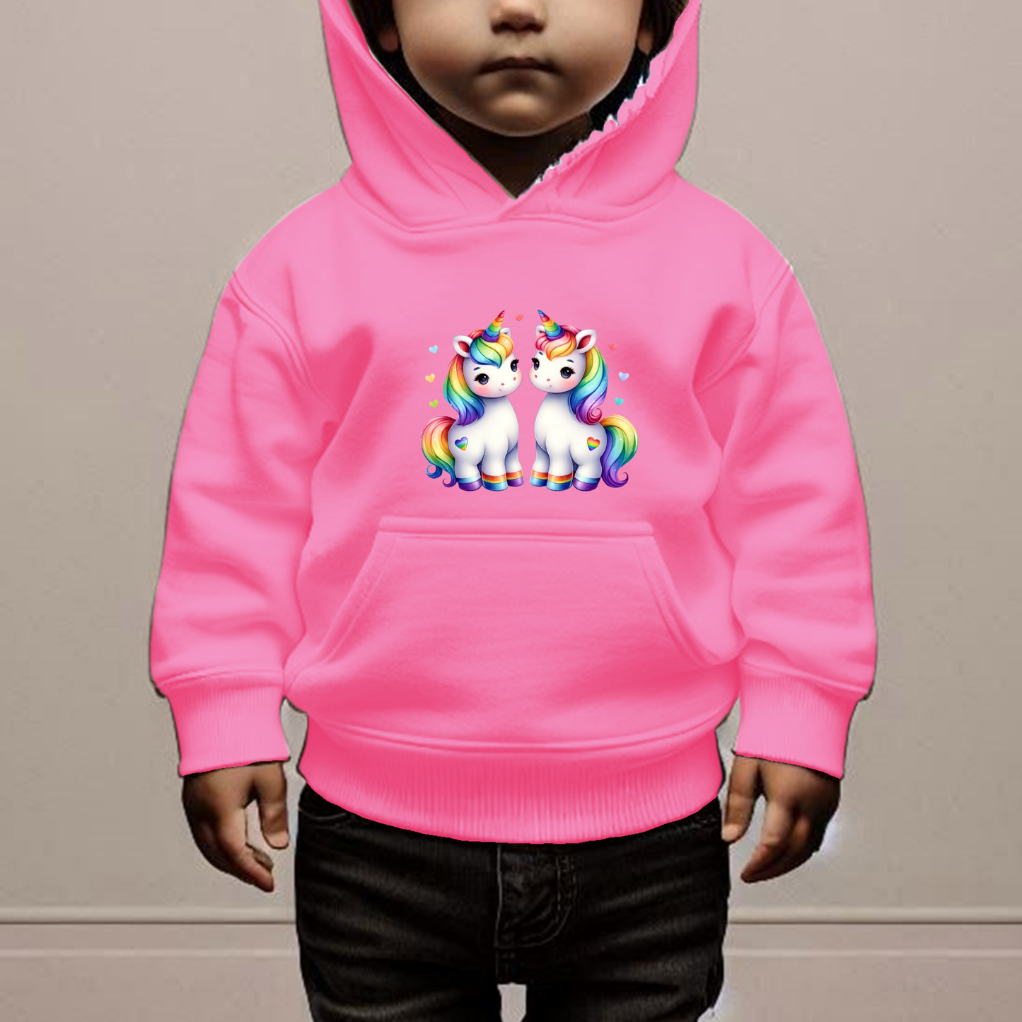 Rainbow Unicorns Toddler Hoodie