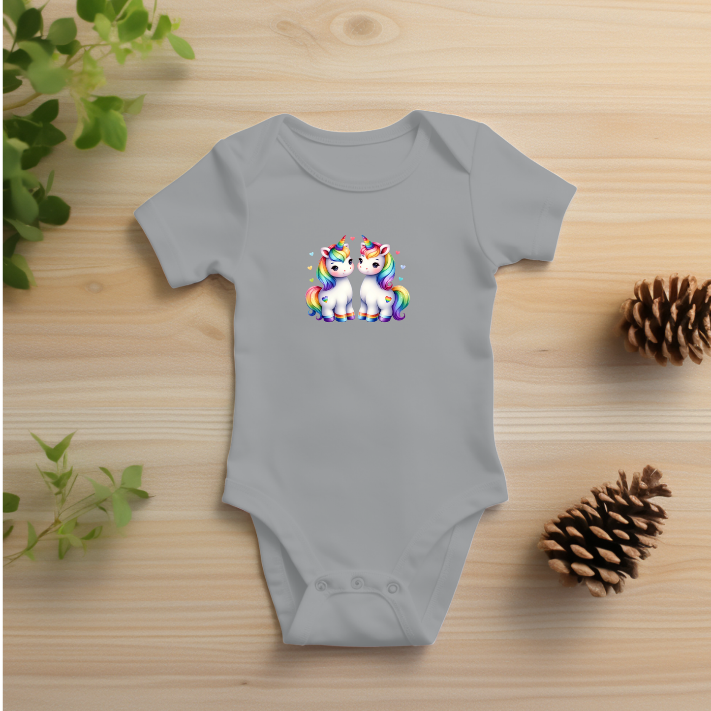 Onesie - Playful Rainbow Unicorns