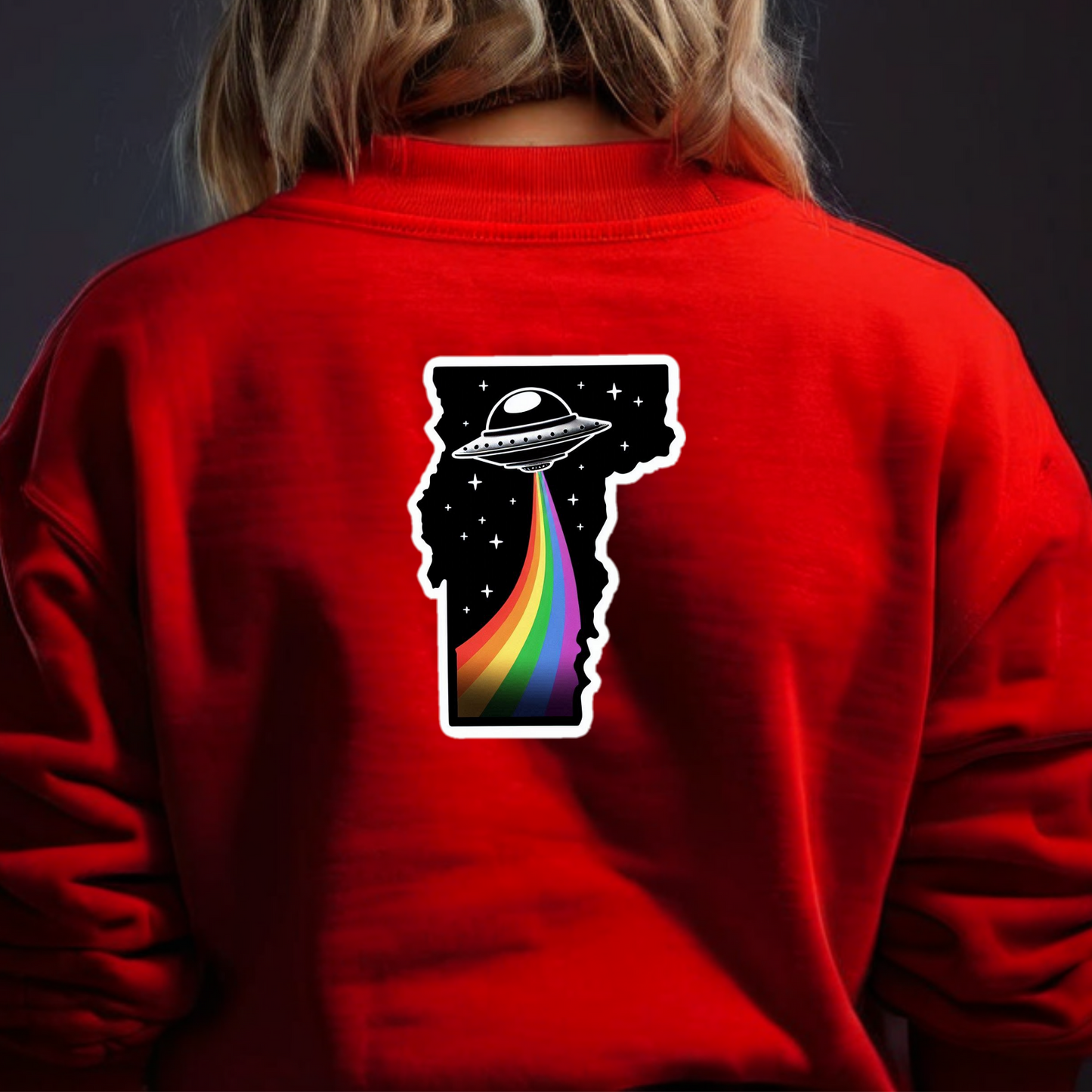 Vermont PRIDE Sweatshirt - On the Back