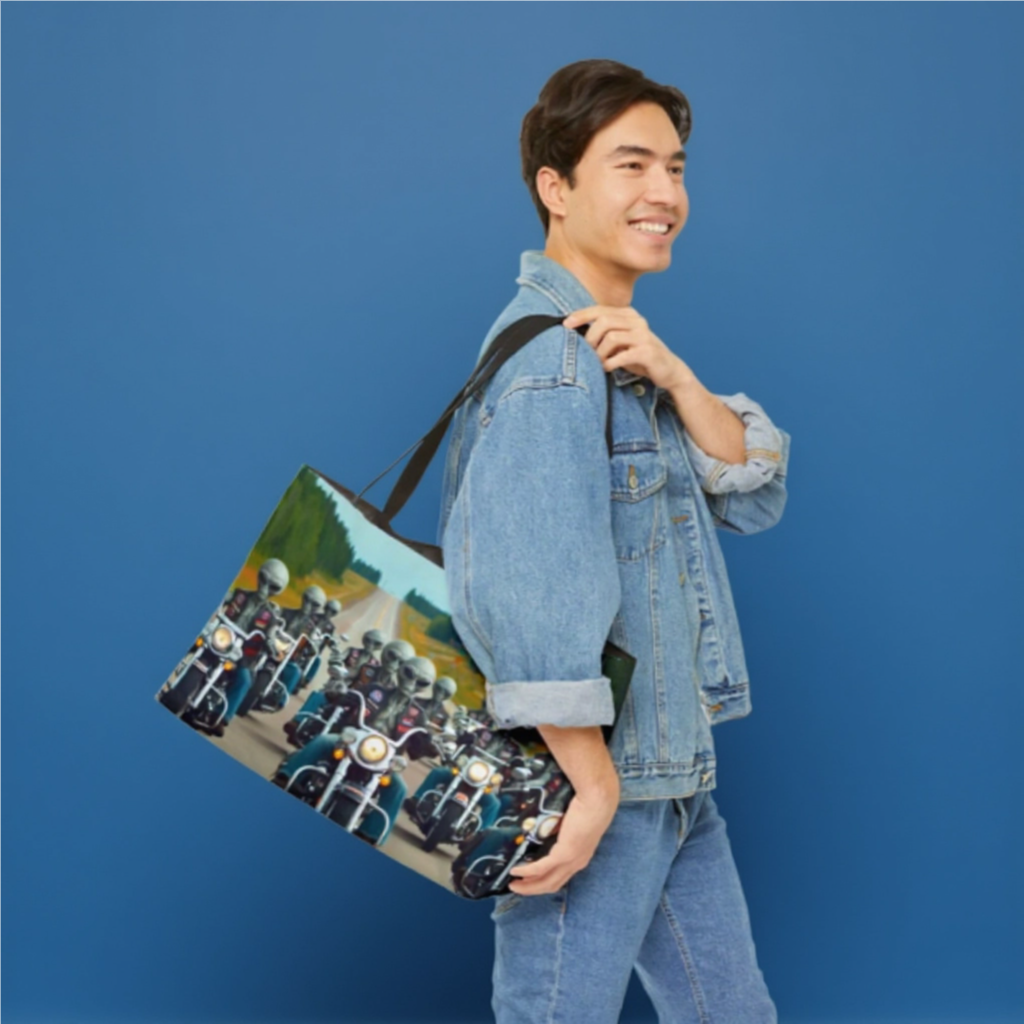 Alien Bike Club Weekender Tote