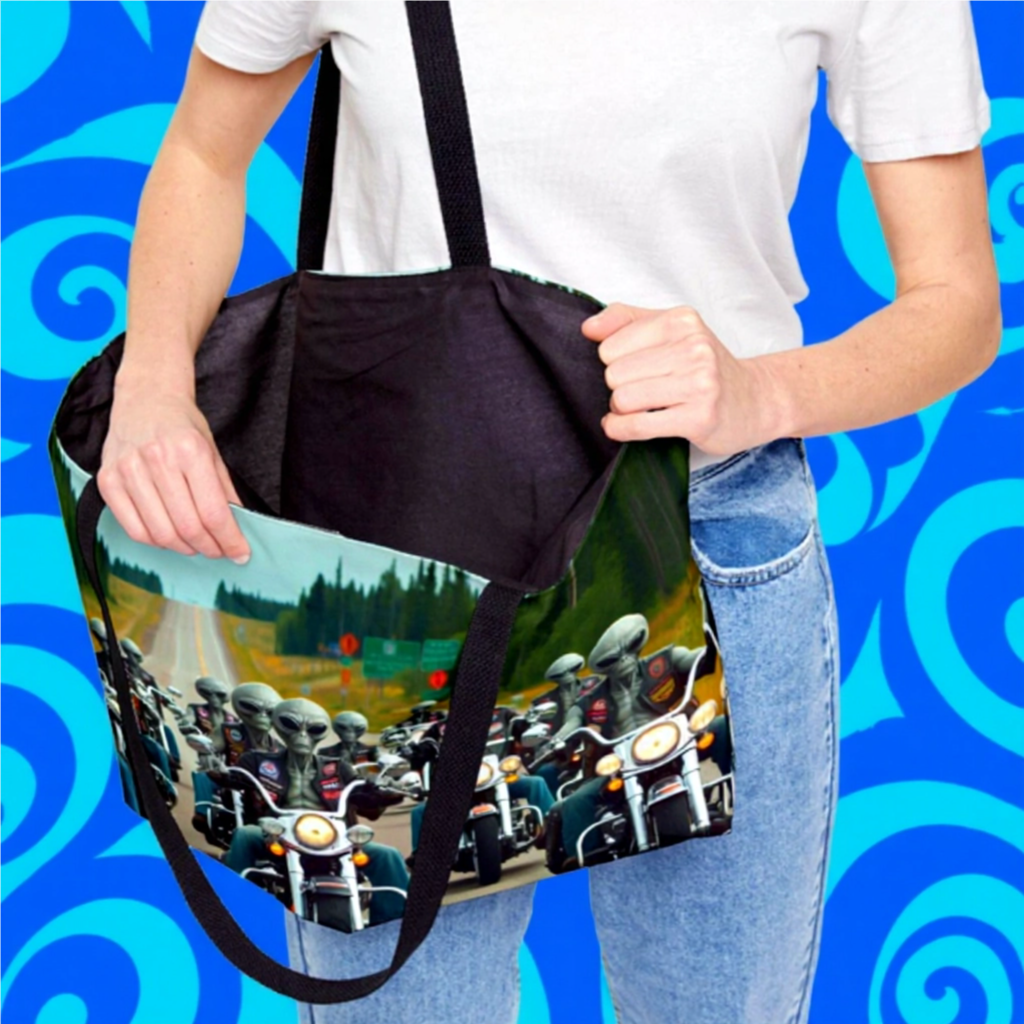 Alien Bike Club Weekender Tote