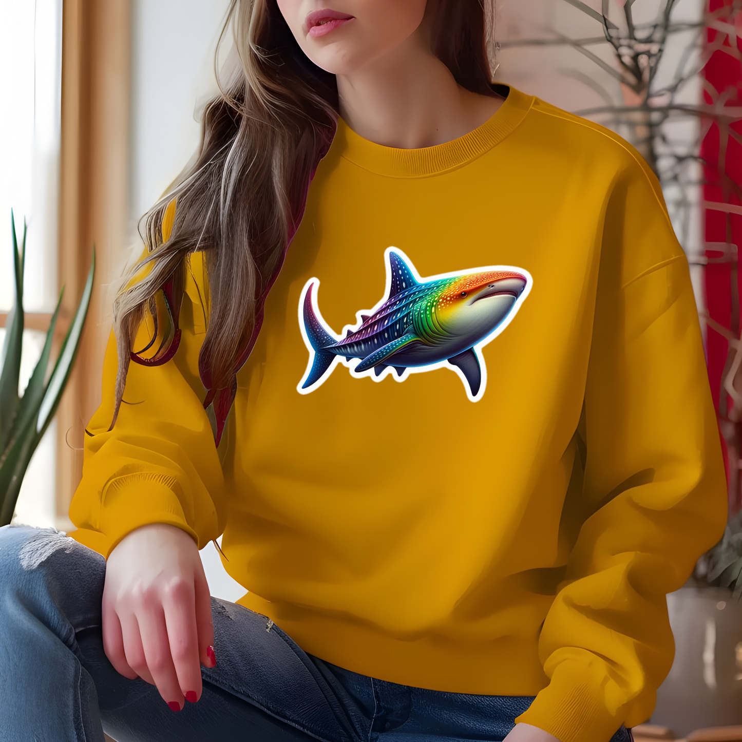 Rainbow Whale Shark Sweatshirt