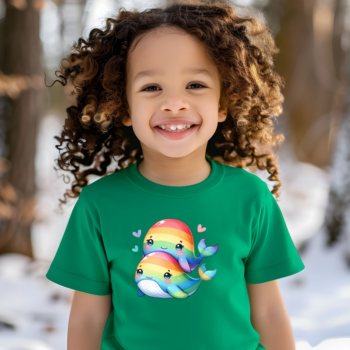 Toddler T-shirt - Rainbow Whales