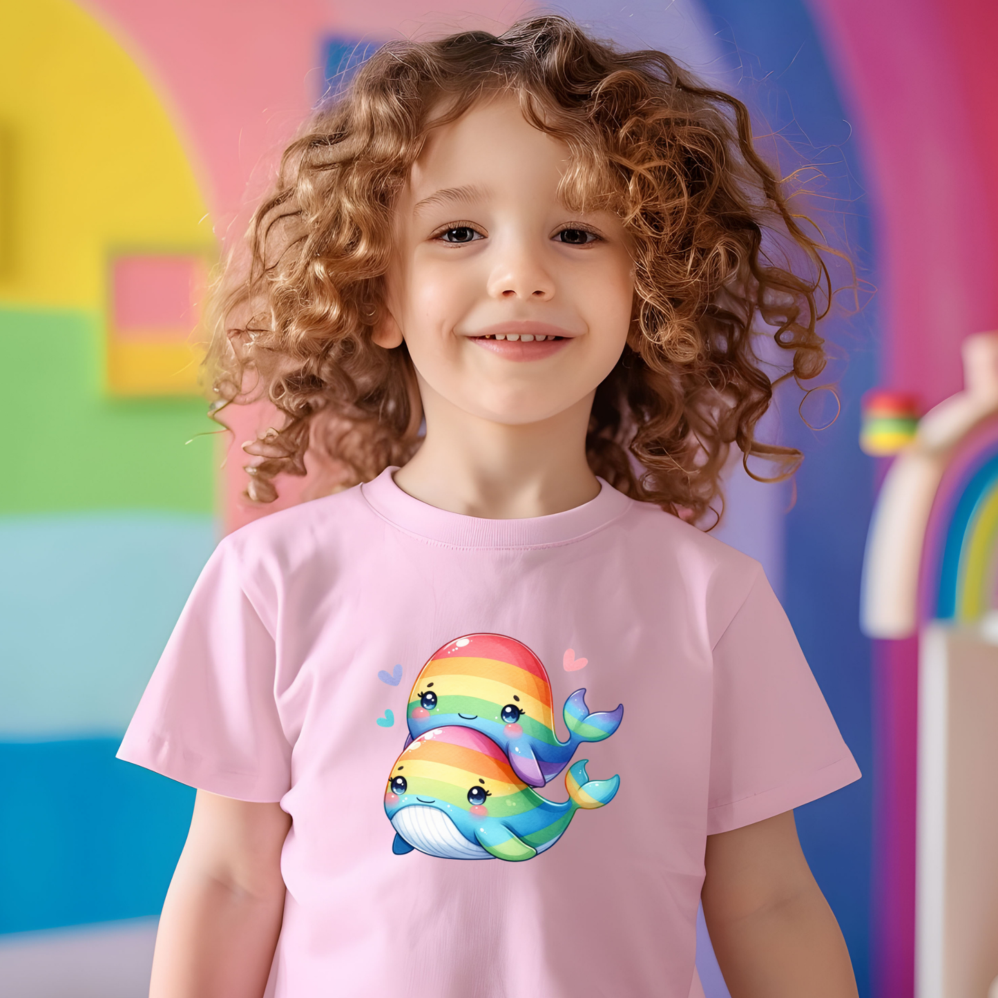 Toddler T-shirt - Rainbow Whales