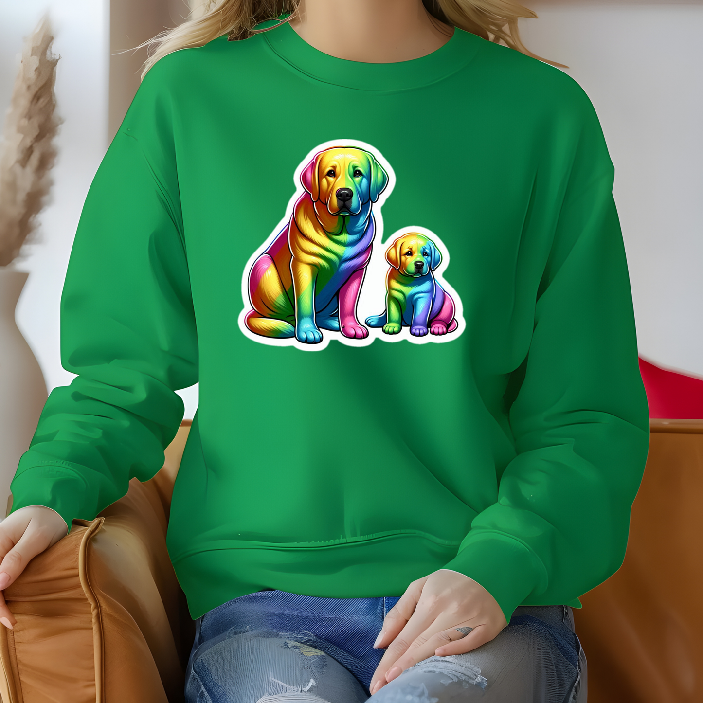 Rainbow Yellow Labs Sweatshirt