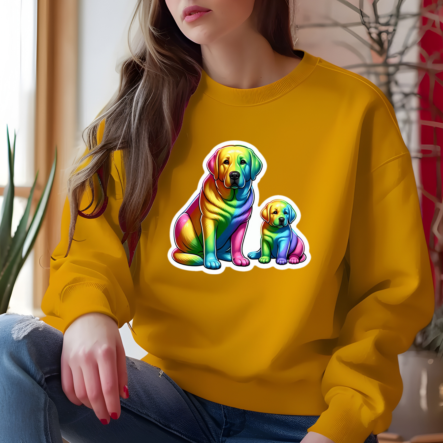 Rainbow Yellow Labs Sweatshirt