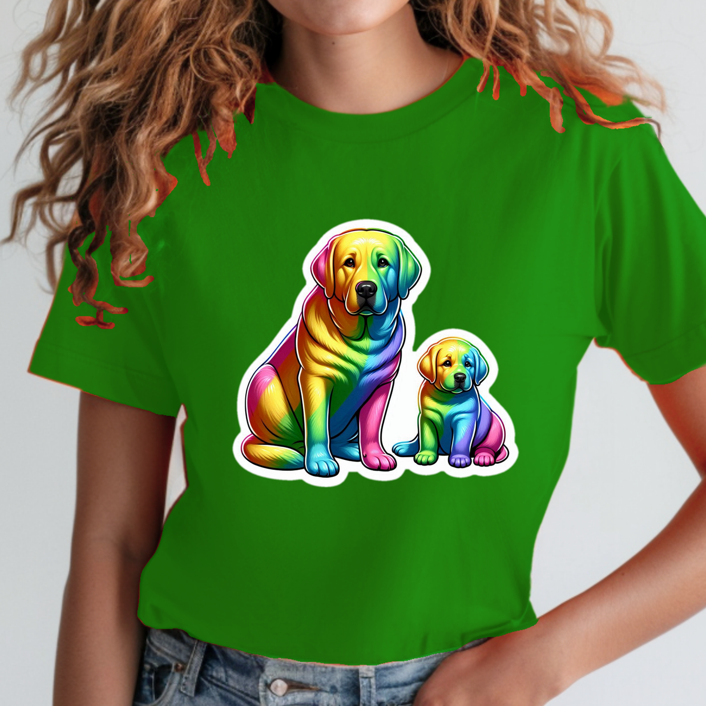 Rainbow Animals T-Shirt Collection: Yellow Labradors