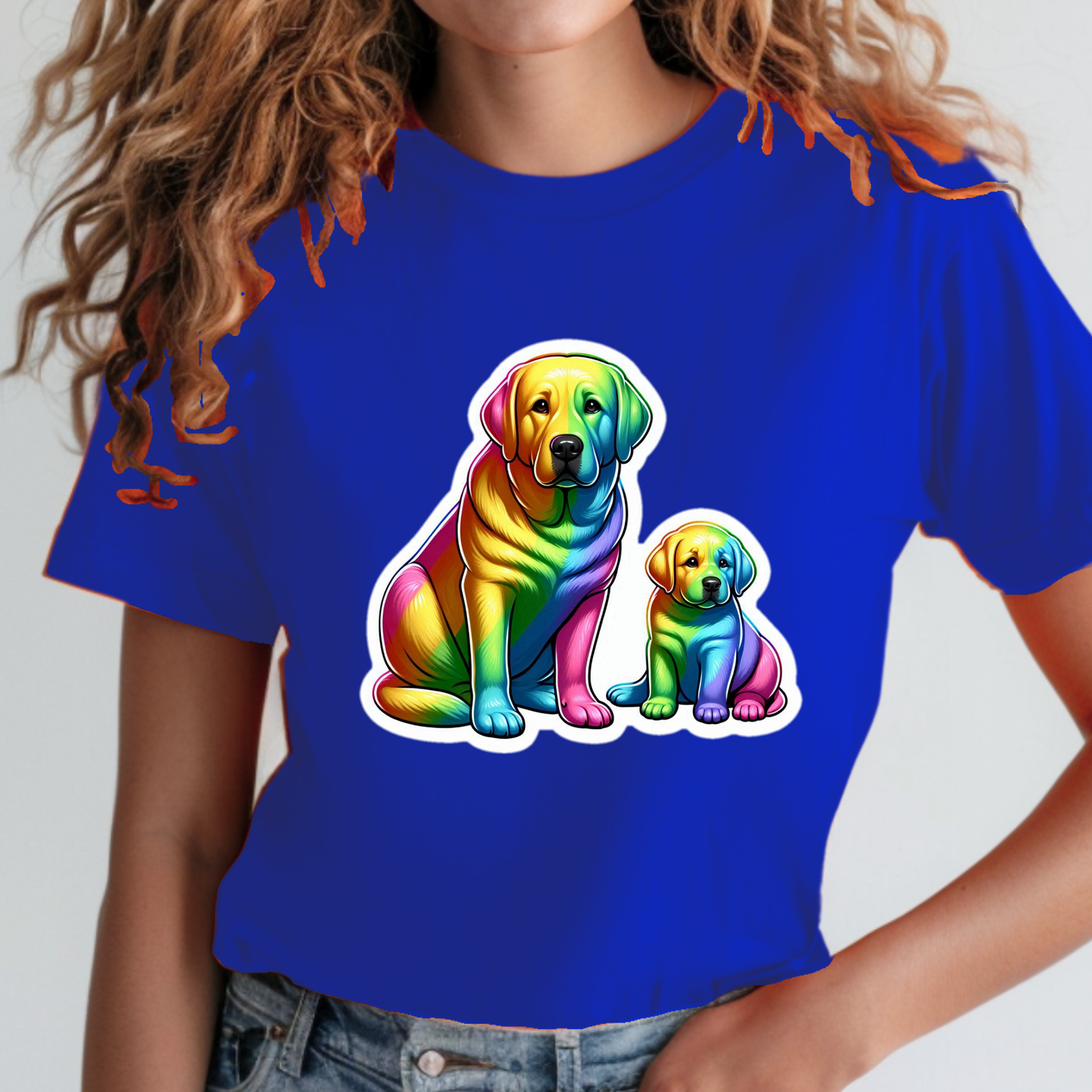 Rainbow Animals T-Shirt Collection: Yellow Labradors