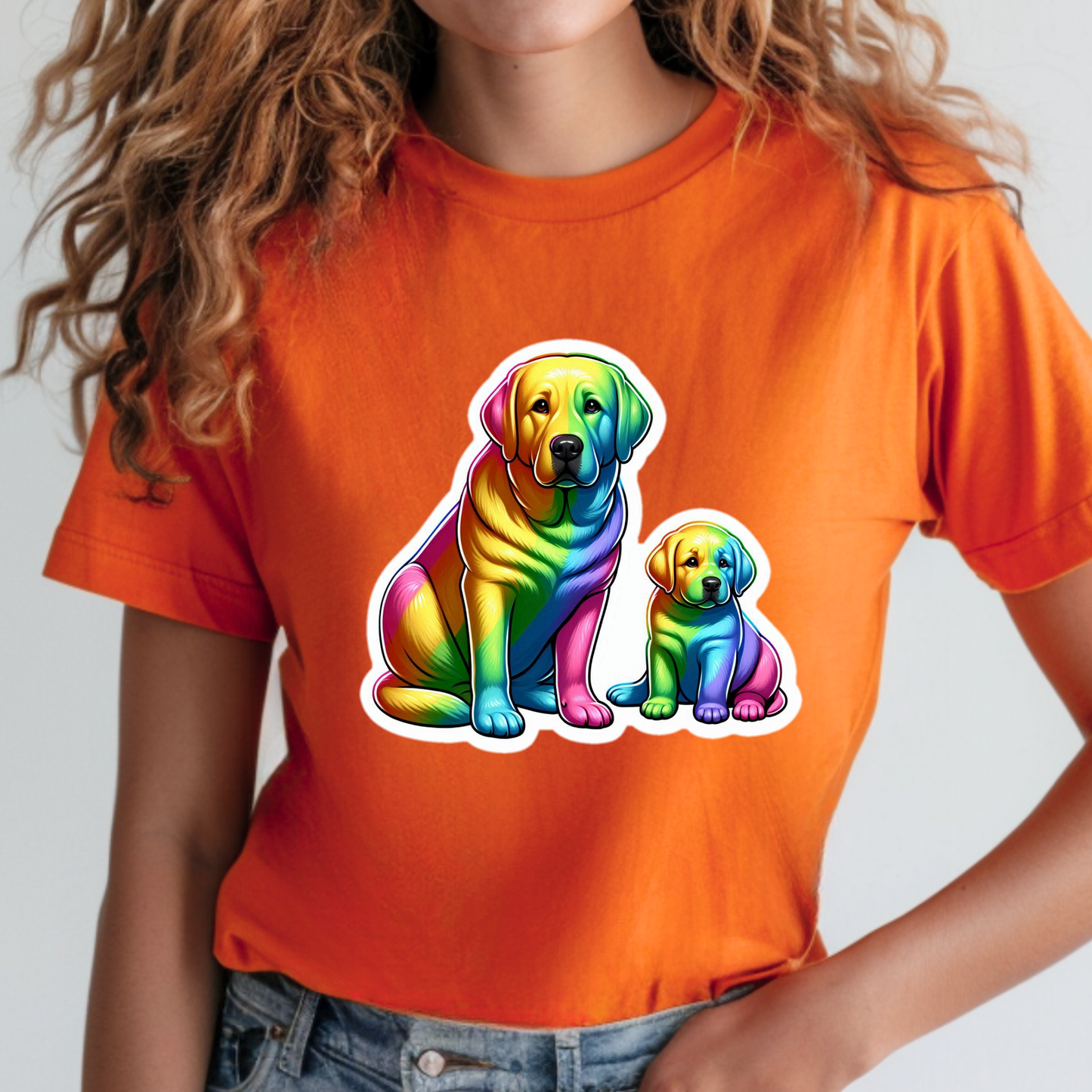 Rainbow Animals T-Shirt Collection: Yellow Labradors