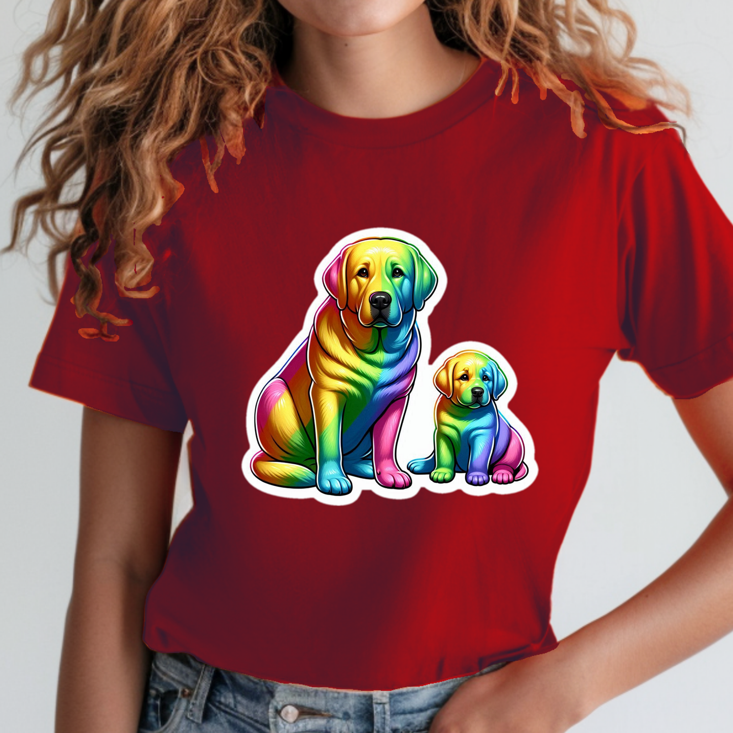 Rainbow Animals T-Shirt Collection: Yellow Labradors