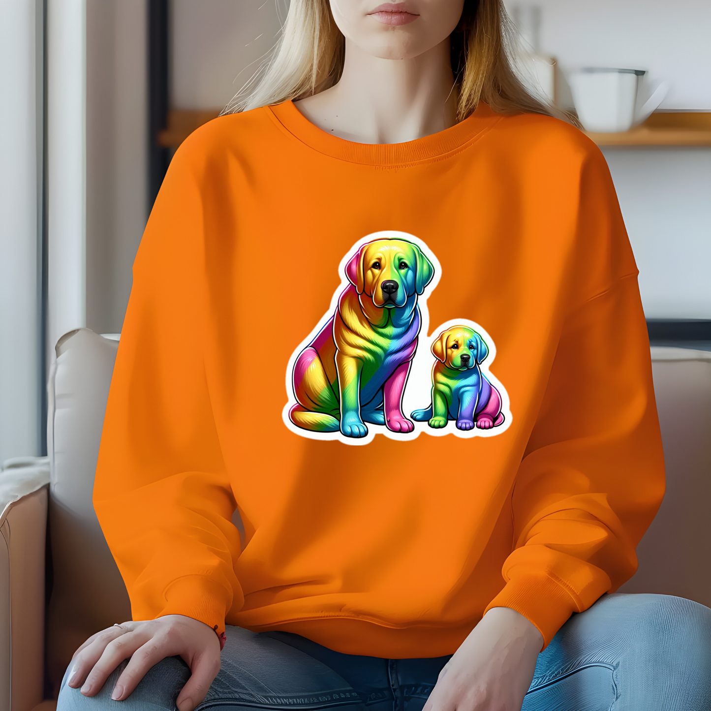Rainbow Yellow Labs Sweatshirt