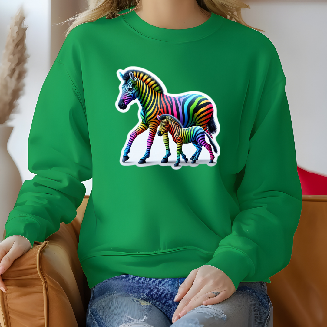 Rainbow Zebra Sweatshirt