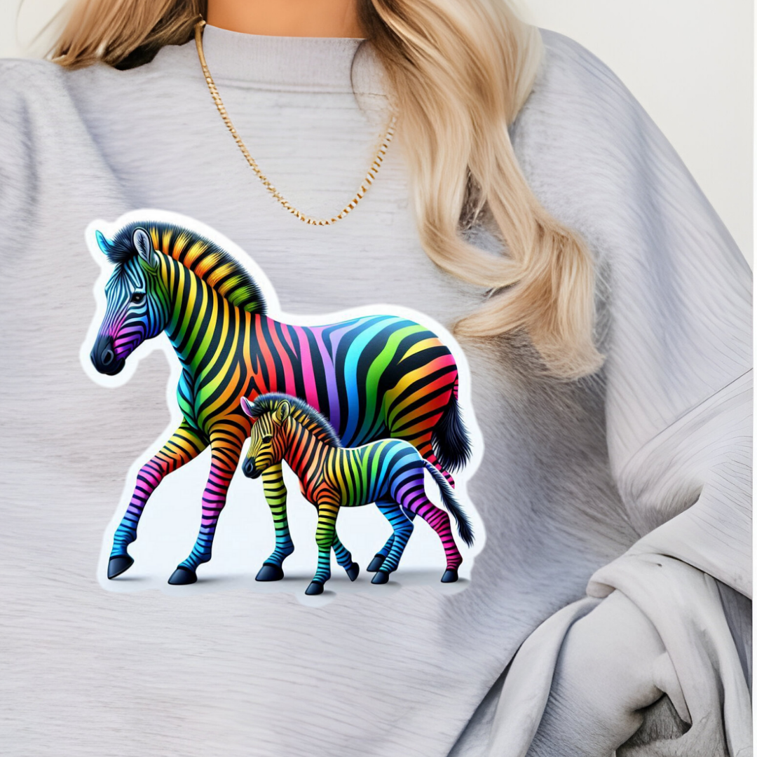 Rainbow Zebra Sweatshirt