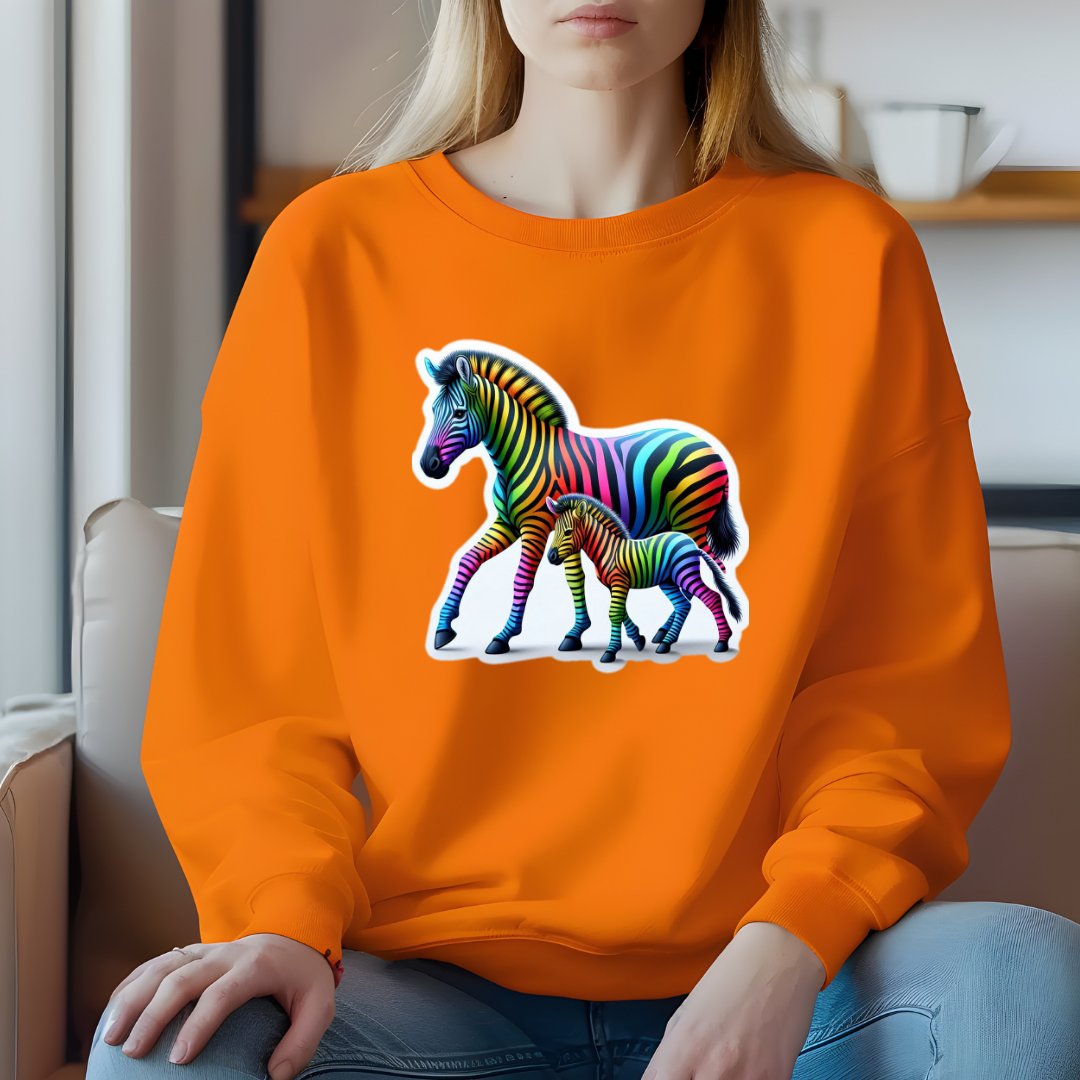 Rainbow Zebra Sweatshirt