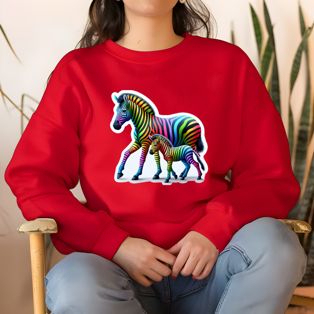 Rainbow Zebra Sweatshirt