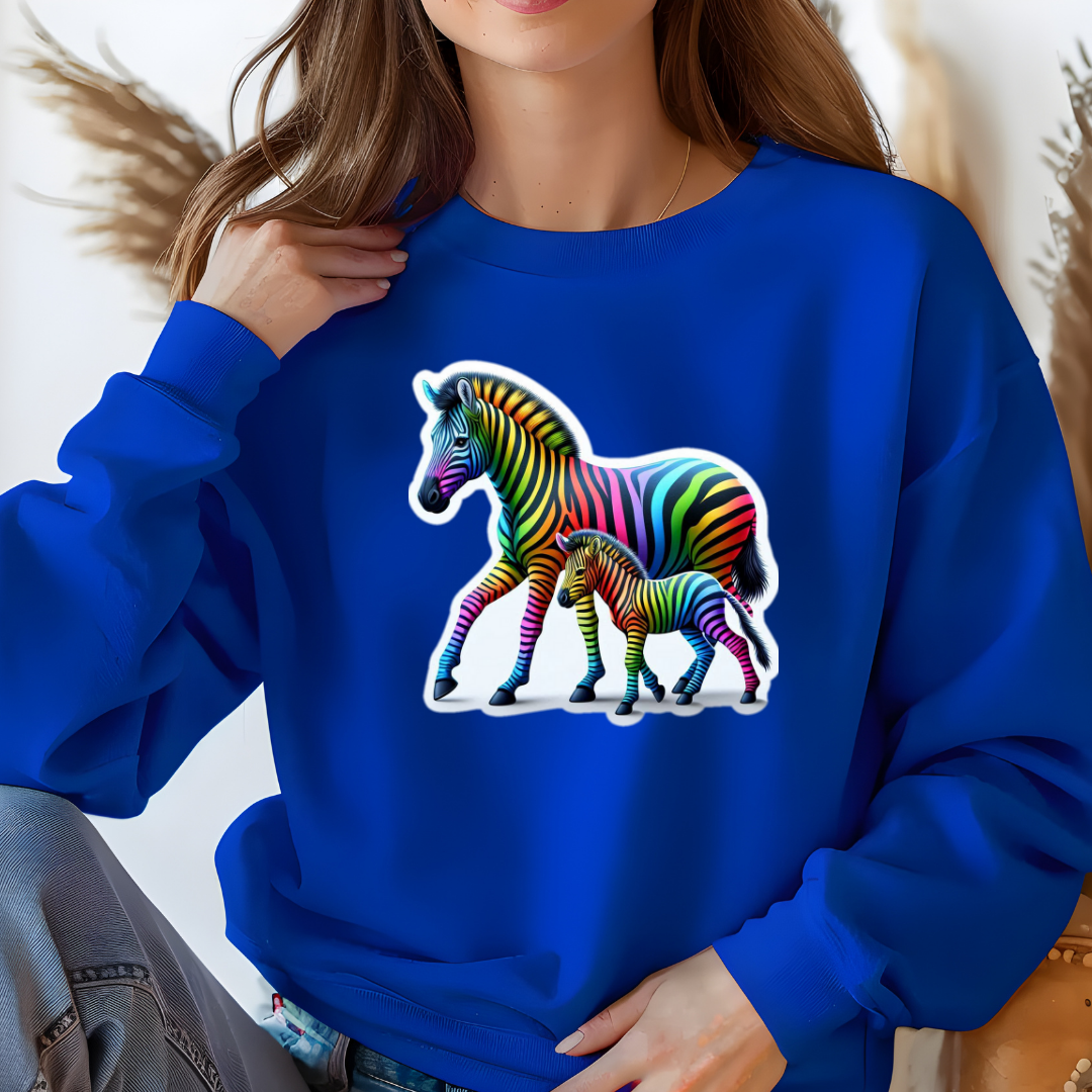 Rainbow Zebra Sweatshirt