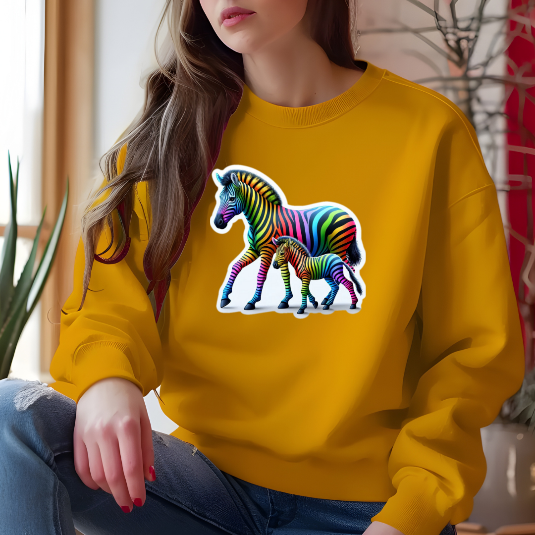 Rainbow Zebra Sweatshirt