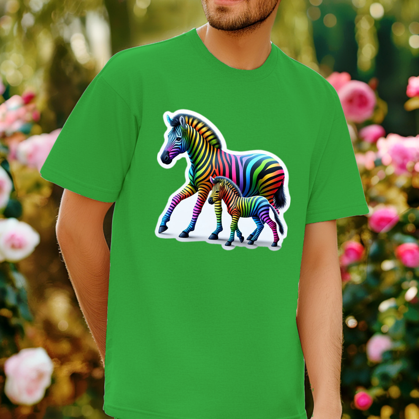 Rainbow Animals T-Shirt Collection: Zebra and Colt