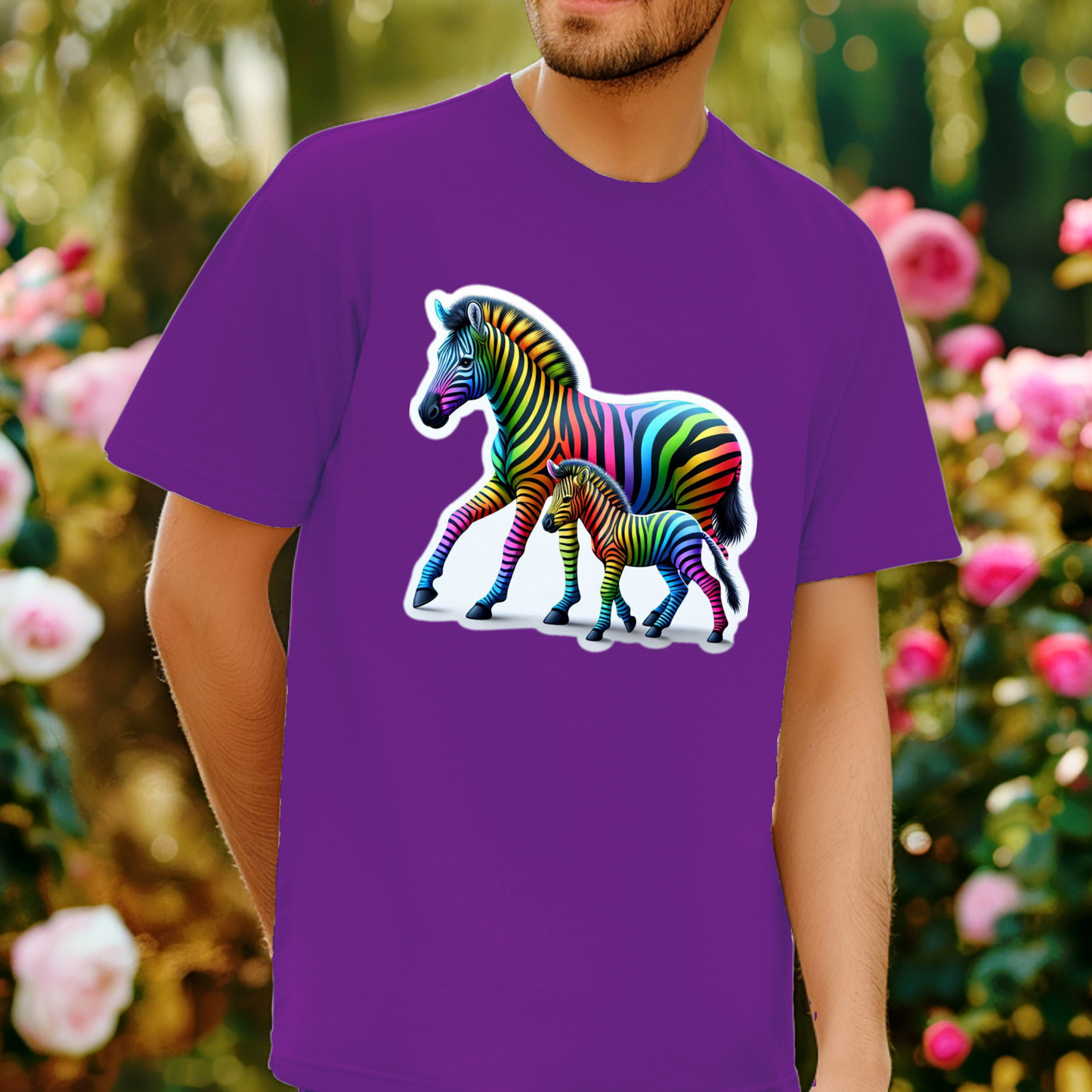 Rainbow Animals T-Shirt Collection: Zebra and Colt