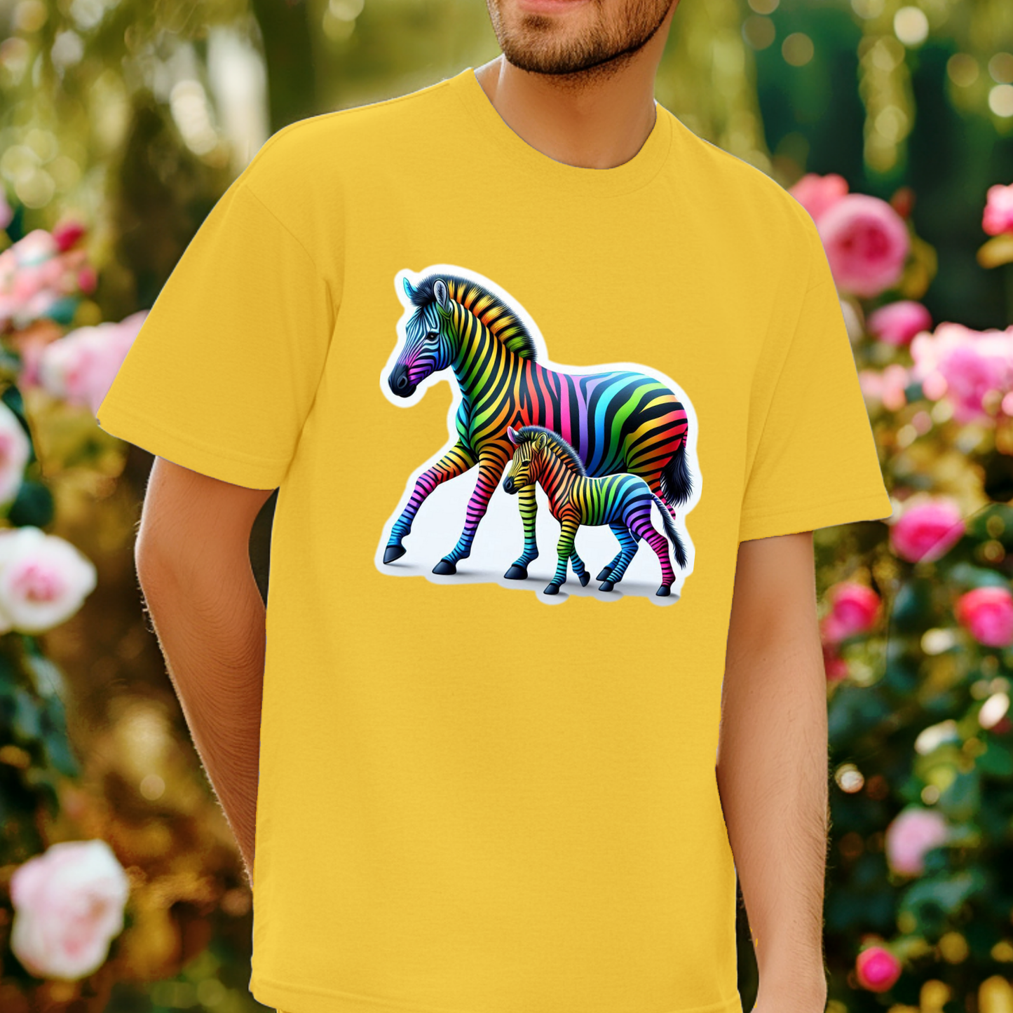 Rainbow Animals T-Shirt Collection: Zebra and Colt