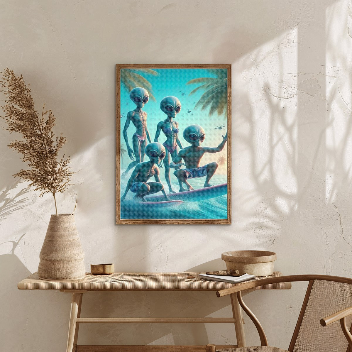 Diamond Painting Aliens Surfing - For You to Complete!