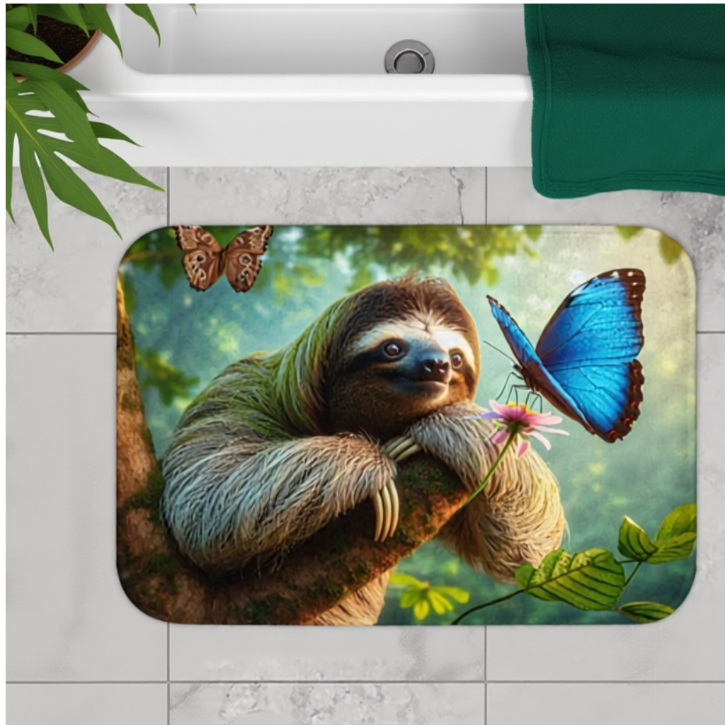 Costa Rican Sloth Bath Mat