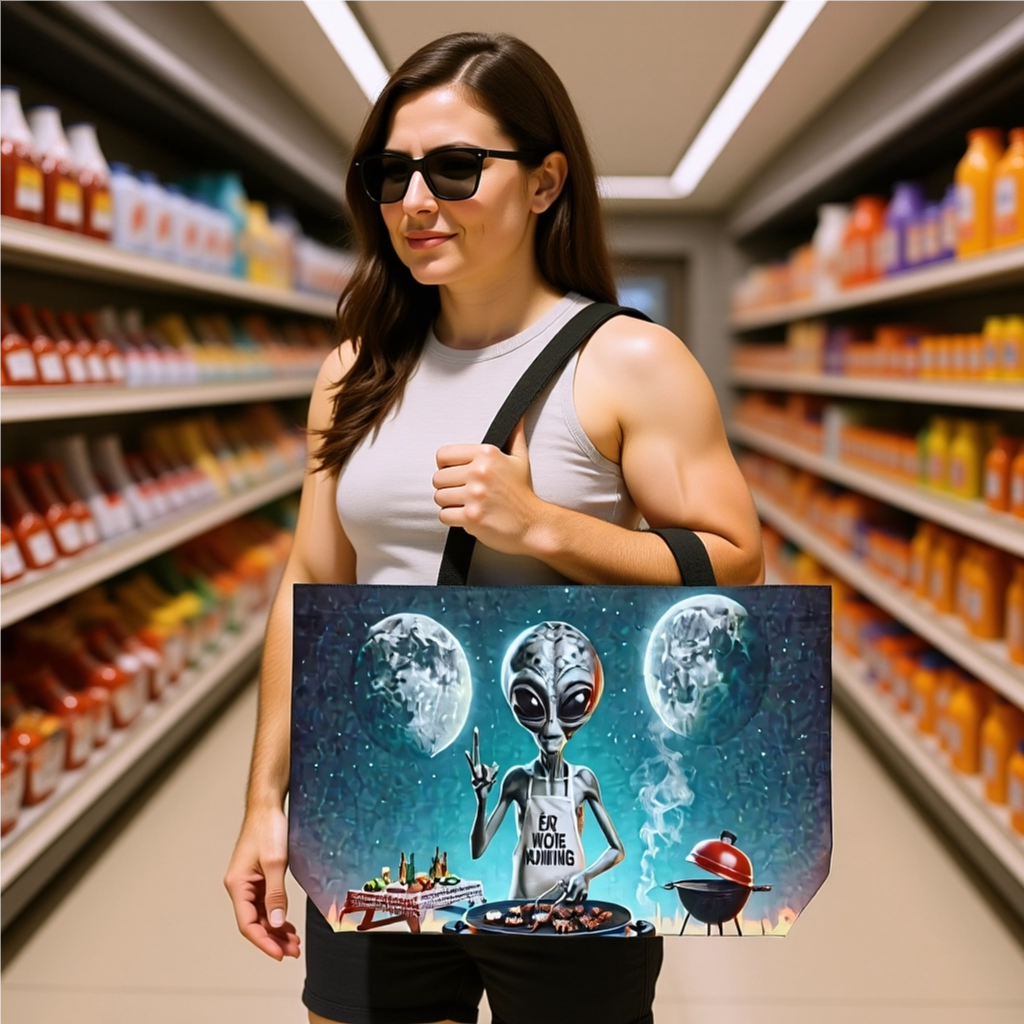 Alien BBQ Dad Weekender Tote
