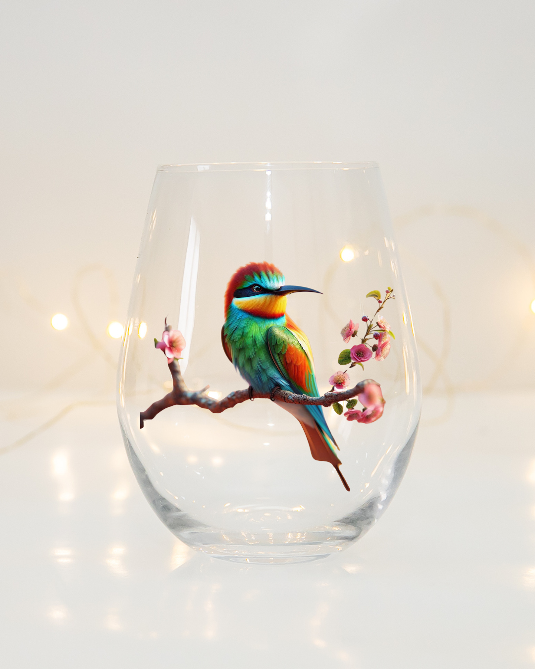 Rainbow Bee Eater Whiskey Glass