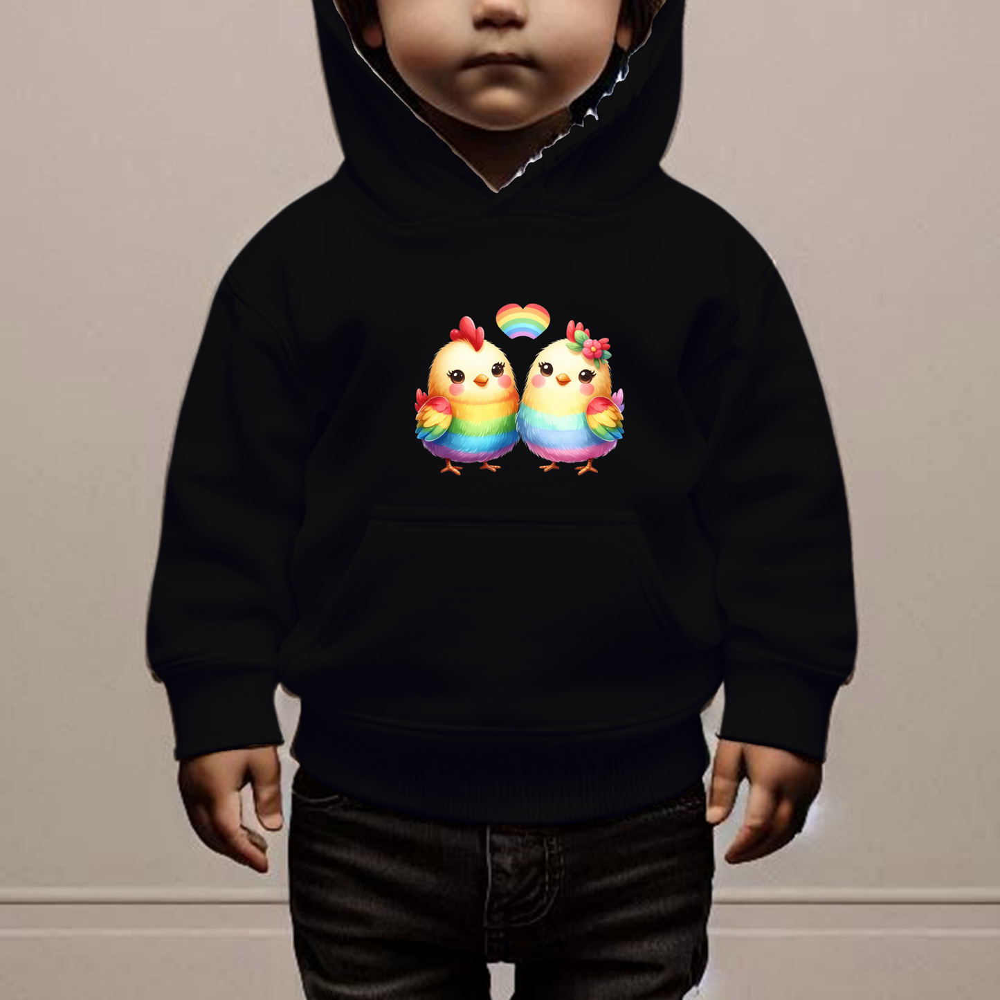 Rainbow Chicks Toddler Hoodie