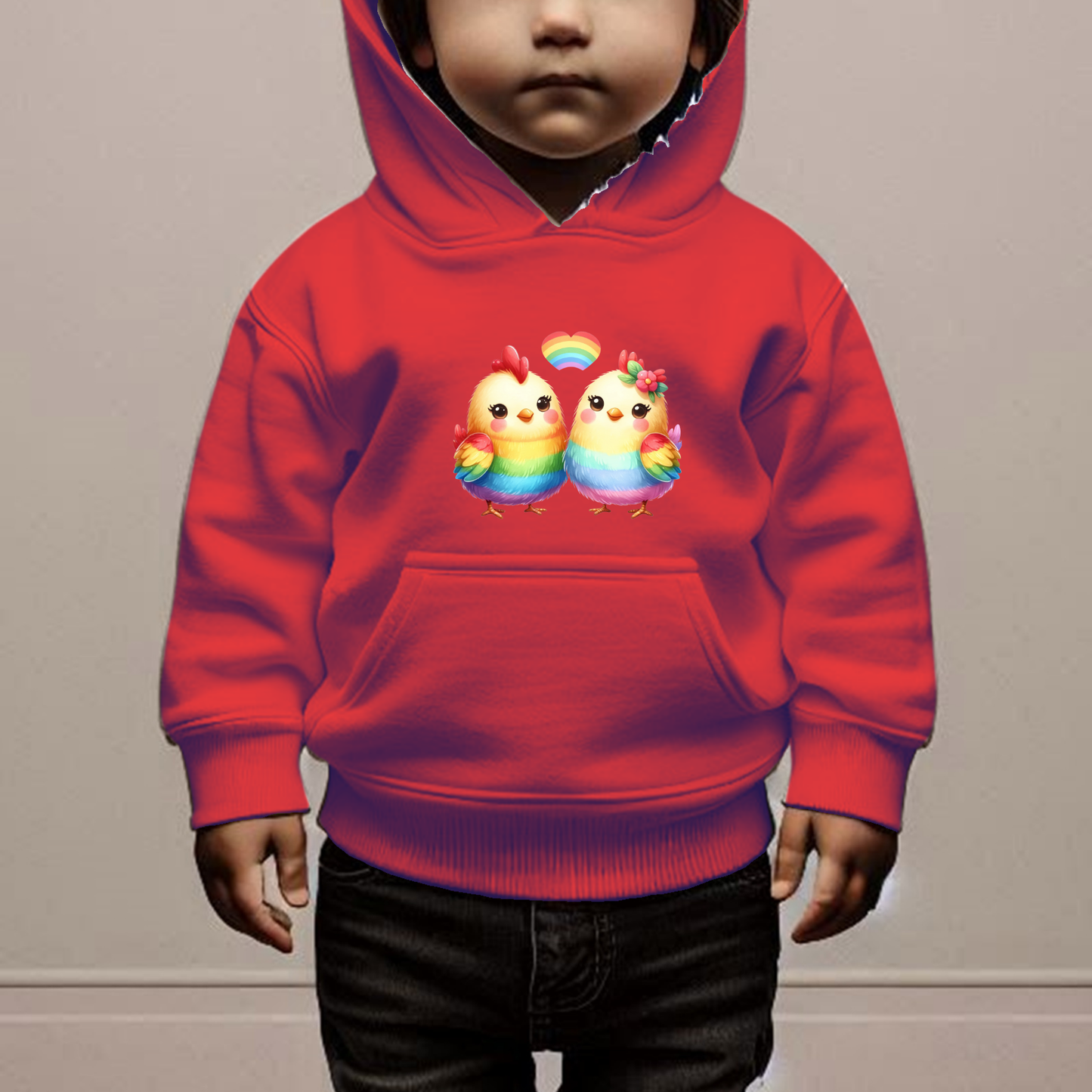 Rainbow Chicks Toddler Hoodie