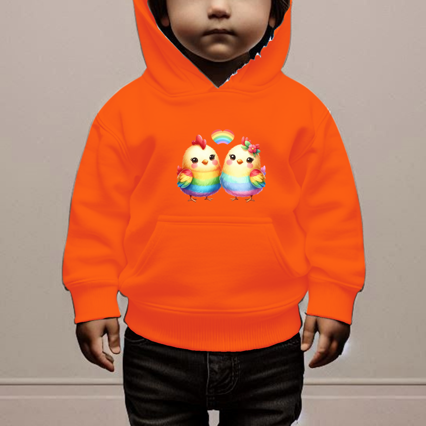Rainbow Chicks Toddler Hoodie