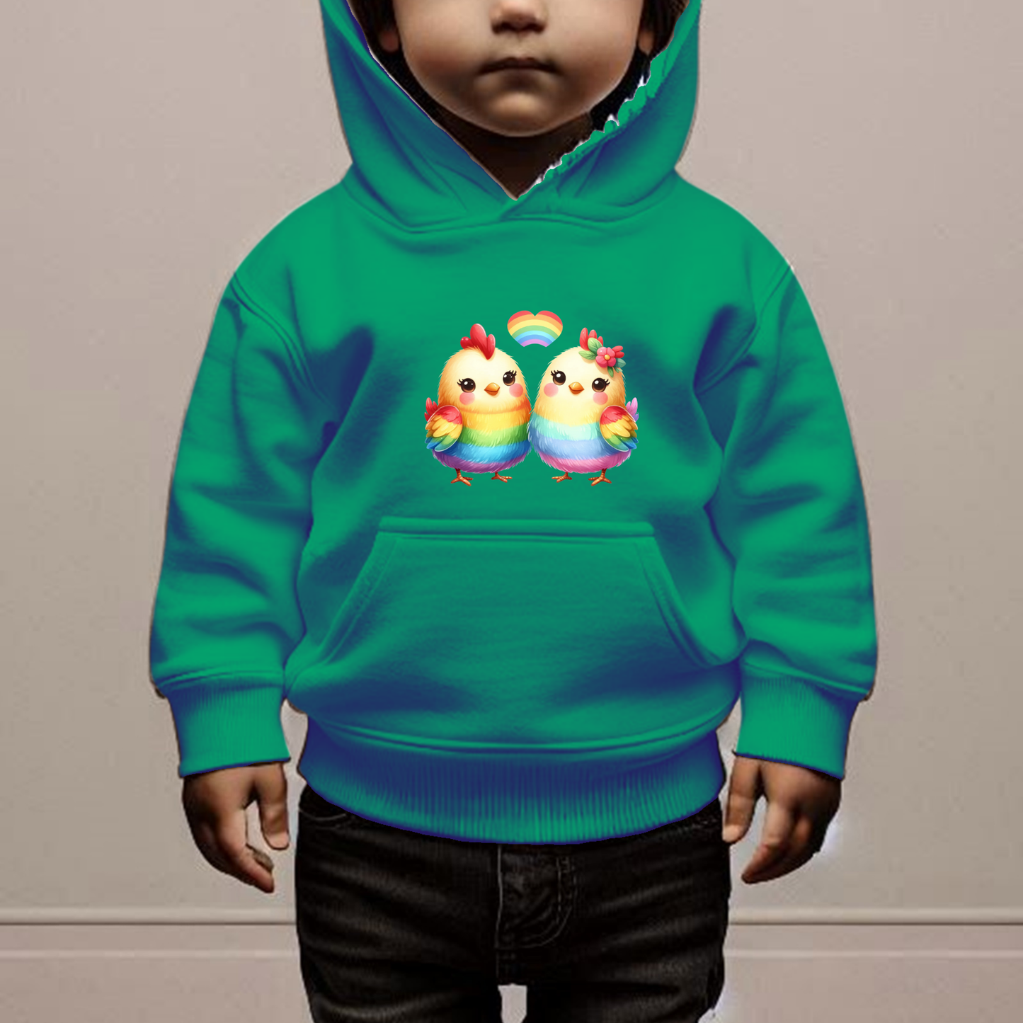 Rainbow Chicks Toddler Hoodie