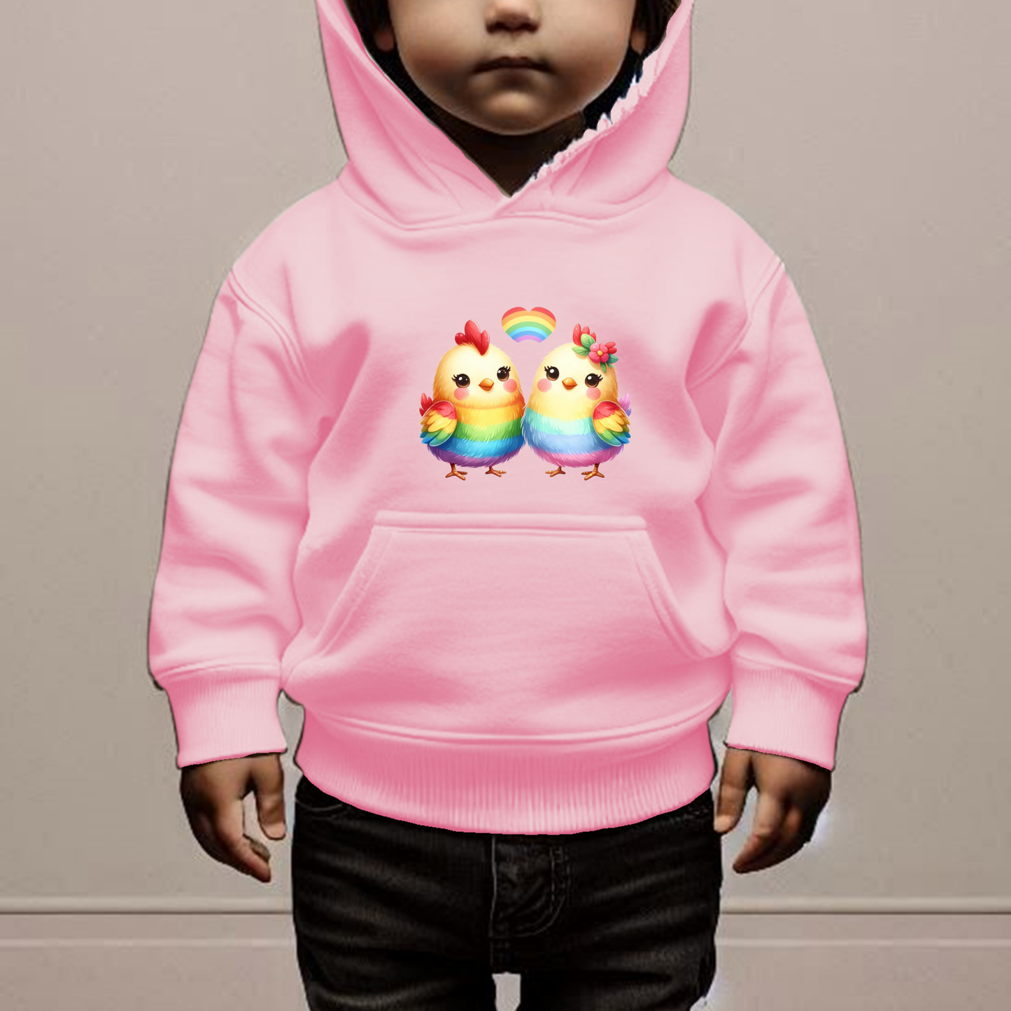 Rainbow Chicks Toddler Hoodie