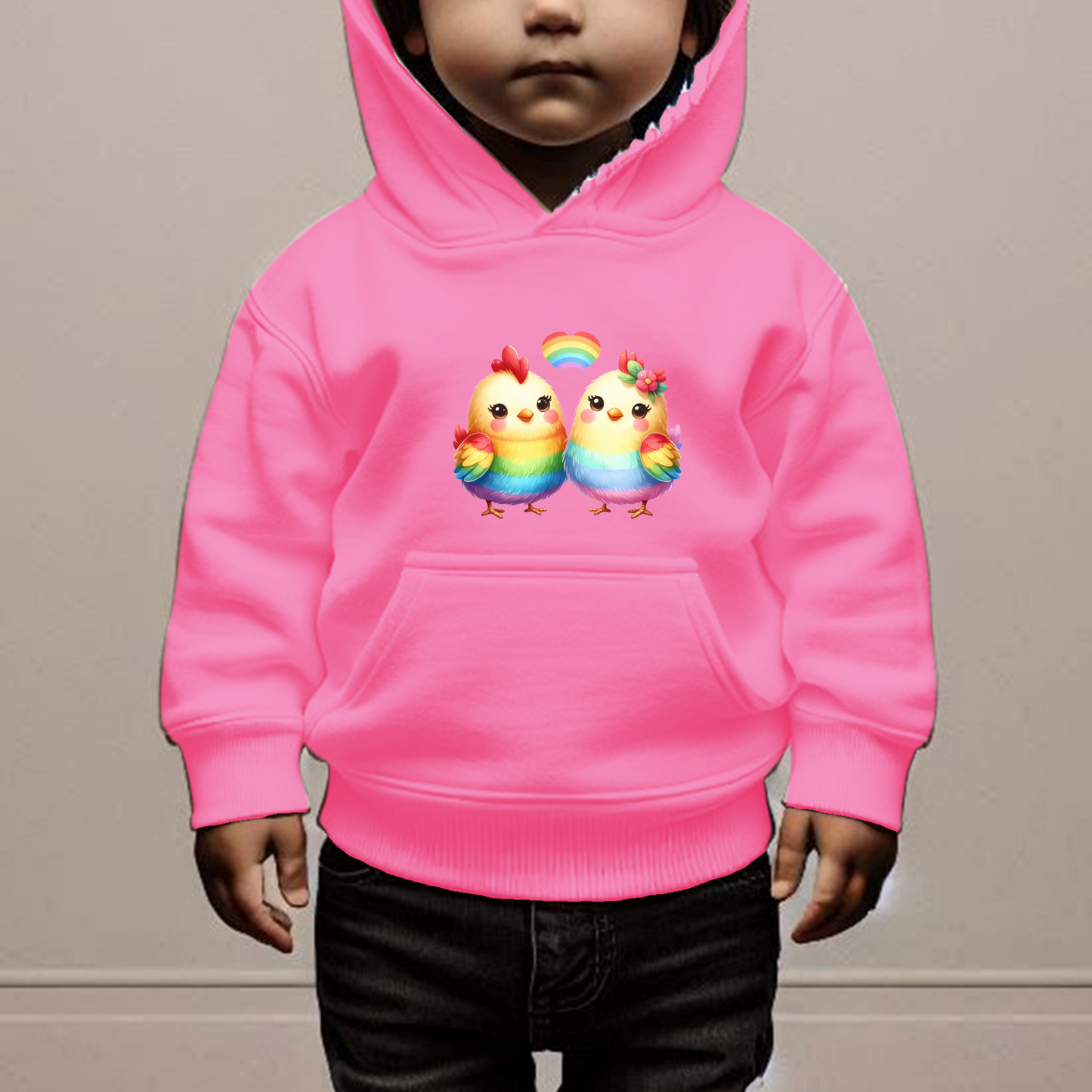 Rainbow Chicks Toddler Hoodie