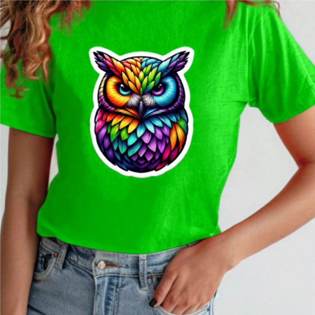 Rainbow Animals T-Shirt Collection: Owl