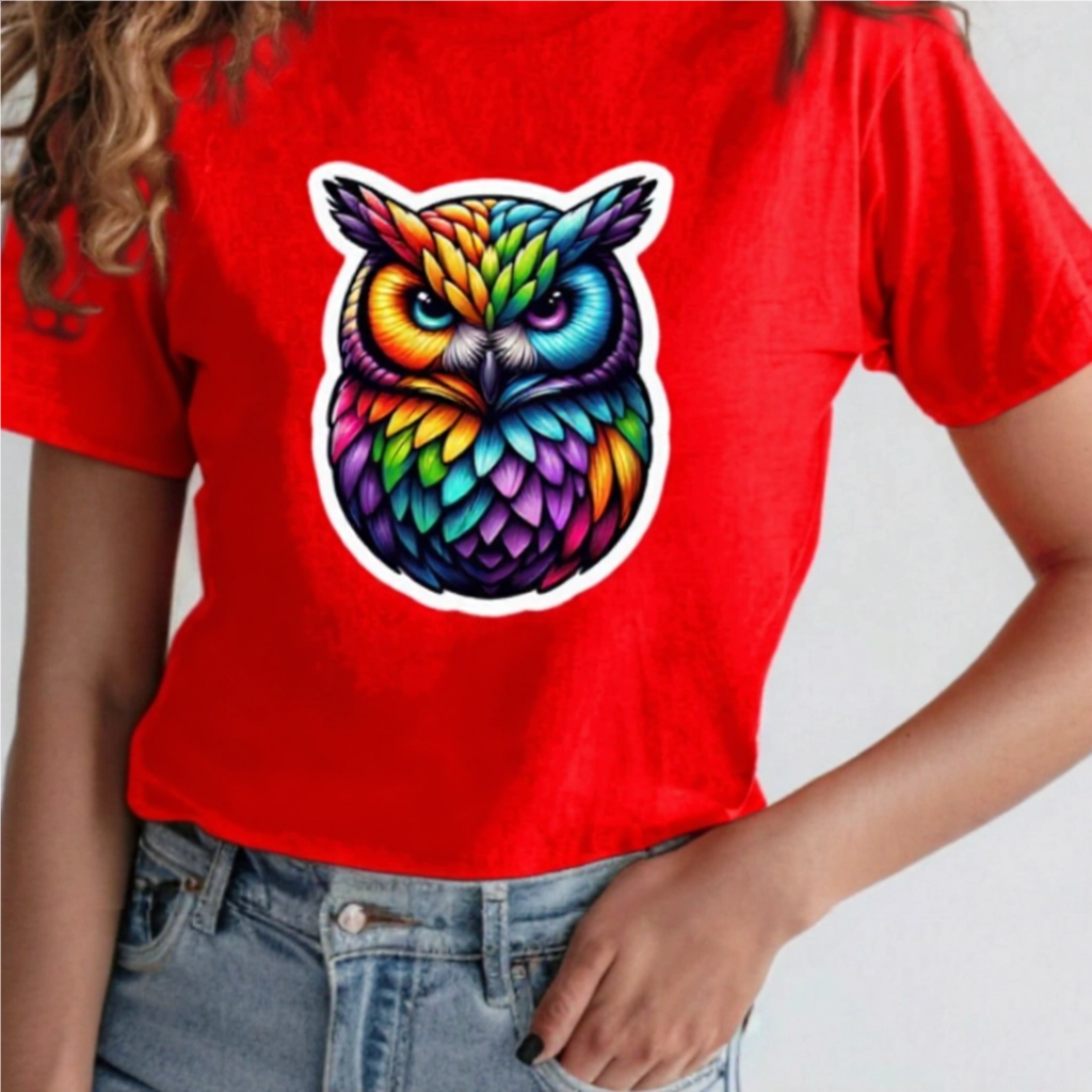 Rainbow Animals T-Shirt Collection: Owl