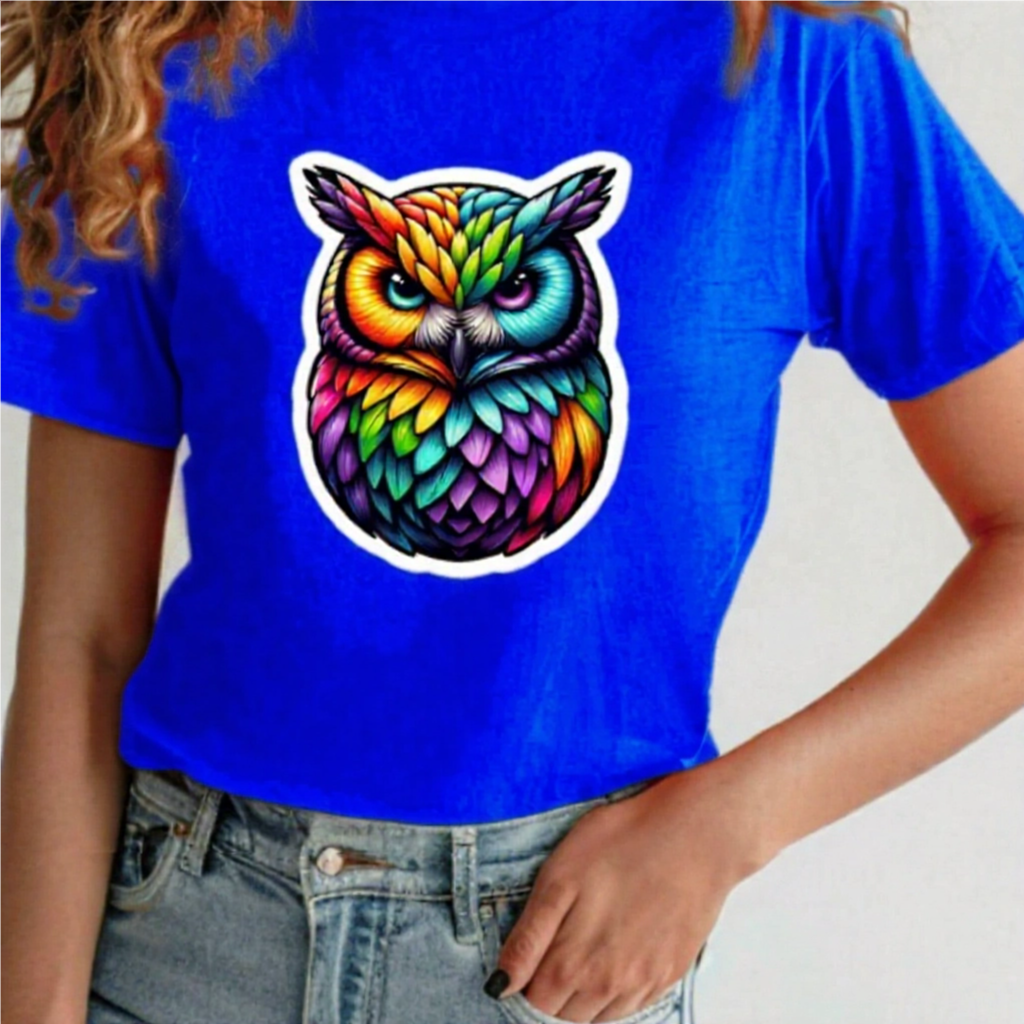 Rainbow Animals T-Shirt Collection: Owl