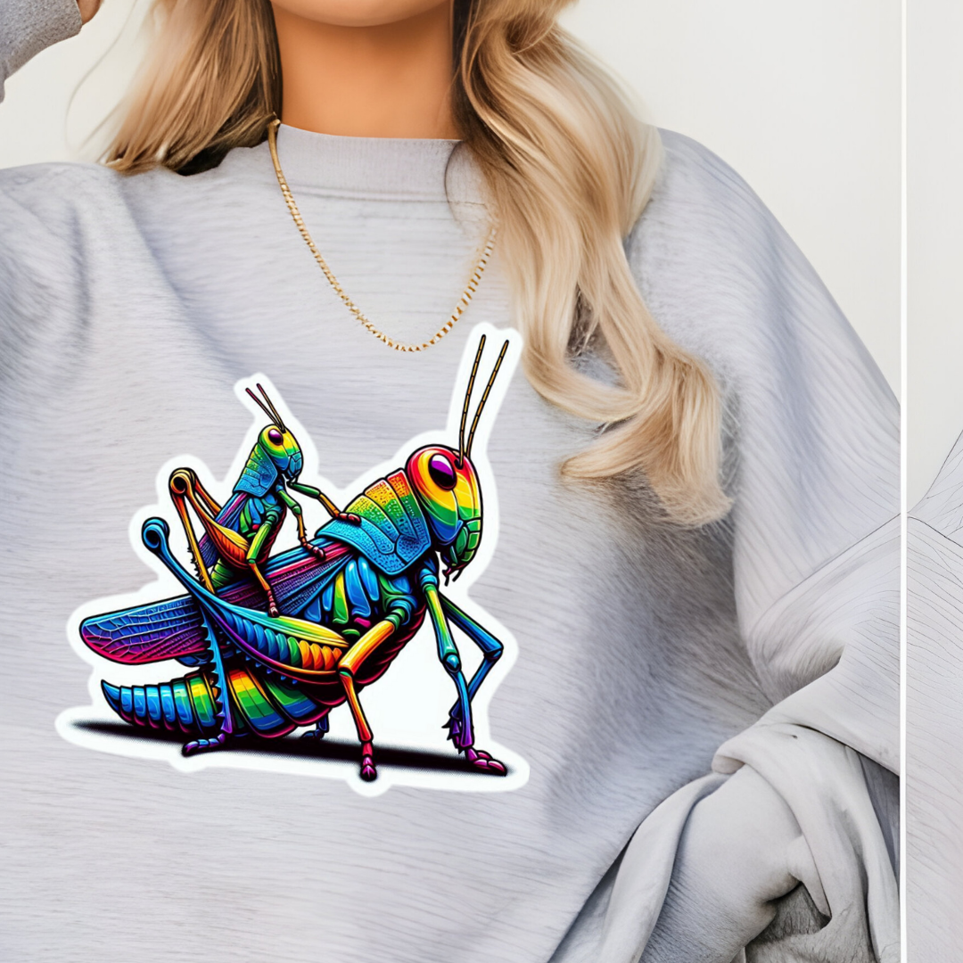 Rainbow Grasshoppers Crewneck Sweatshirt