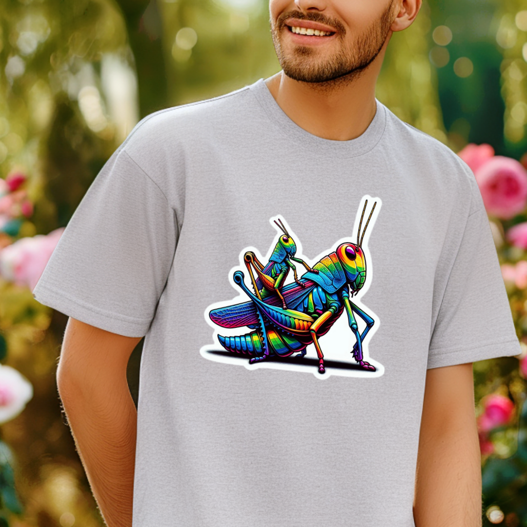 Rainbow Grasshoppers Unisex Soft T-Shirt