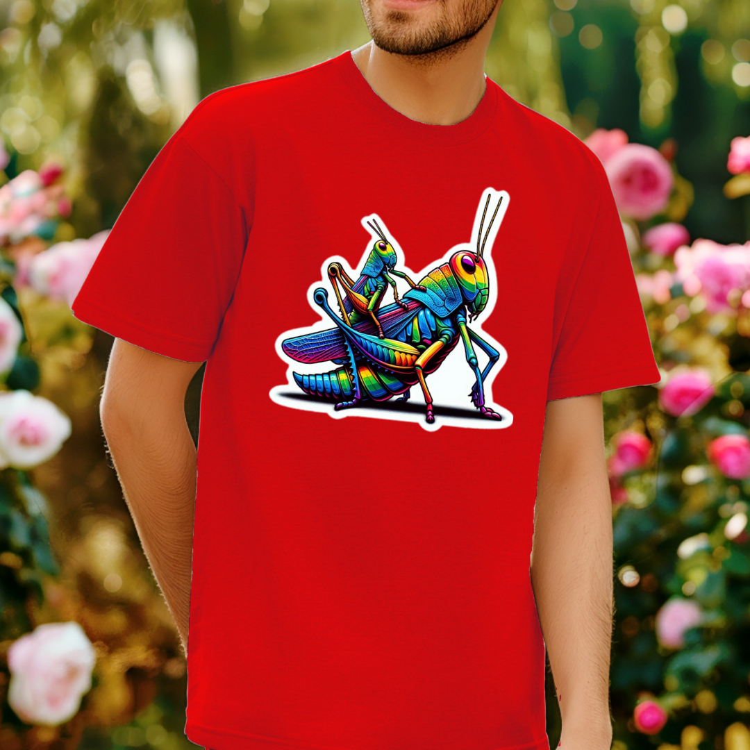Rainbow Grasshoppers Unisex Soft T-Shirt