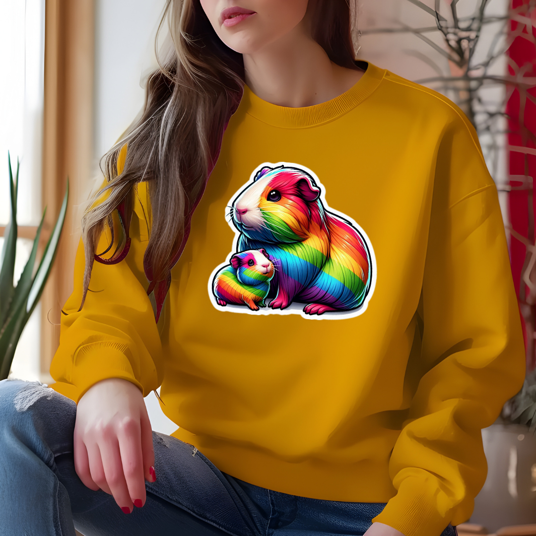 Rainbow Guinea Pigs Crewneck Sweatshirt