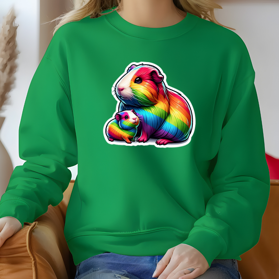 Rainbow Guinea Pigs Crewneck Sweatshirt