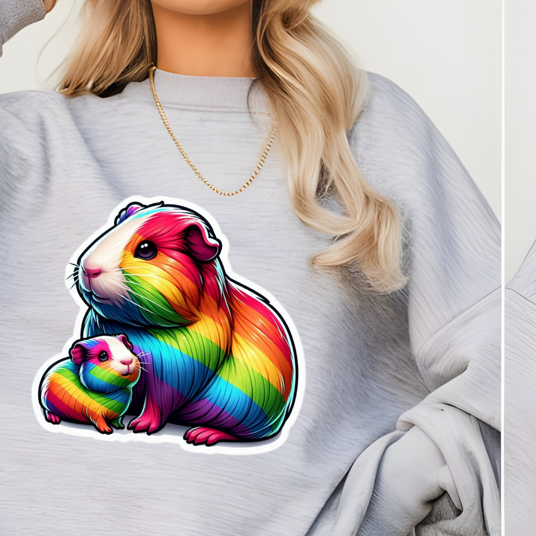 Rainbow Guinea Pigs Crewneck Sweatshirt